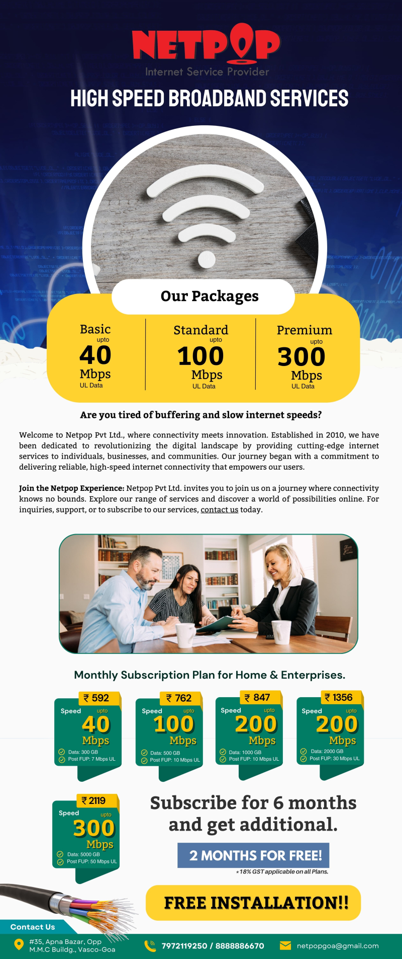 Netpop Room NETPOP INTERNET SERVICE IN VASCO